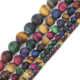 Matte Green Purple Tiger's Eye Round Beads 4/6/8/10/12MM