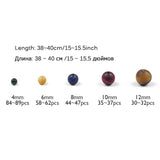 Matte Green Purple Tiger's Eye Round Beads 4/6/8/10/12MM