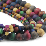 Matte Green Purple Tiger's Eye Round Beads 4/6/8/10/12MM