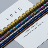 Matte Hematite Beads 2/3/4/6/8/10mm Plating Loose Spacer Beads