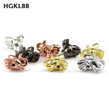 Zircon Elephant Head Pendant Copper Beads Animal Charms Spacer Loose Beads