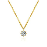 925 Silver Zircon Sun Pendant Necklace Shining Gift
