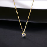 925 Silver Zircon Sun Pendant Necklace Shining Gift