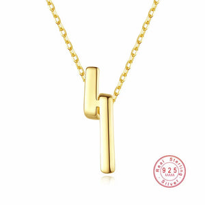 925 Sterling Silver Geometric Pendant Necklace Sweet Romantic Gift