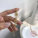 925 Silver Daisy Bracelet Women Anniversary Gift Small Jewelry