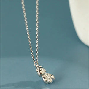 925 Sterling Silver Bear Necklace Women Anniversary Gift Jewelry