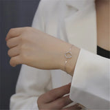 925 Silver Plated Crystal Bracelet Women Party Jewelry