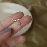 Crystal Star Sun Stud Earrings Women Banquet Jewelry