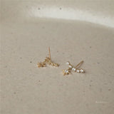 Crystal Star Sun Stud Earrings Women Banquet Jewelry