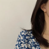 Crystal Star Sun Stud Earrings Women Banquet Jewelry