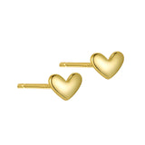 925 Silver Heart Stud Earrings Women Engagement Jewelry