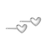 925 Silver Heart Stud Earrings Women Engagement Jewelry