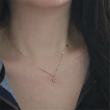 925 Silver Rose Coin Pendant Necklace 14K Plated European Love Jewelry
