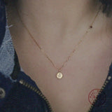 925 Silver Rose Coin Pendant Necklace 14K Plated European Love Jewelry