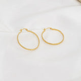 European Braided Braid Hollow Round S925 Sterling Silver Stud Earrings