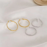 European Braided Braid Hollow Round S925 Sterling Silver Stud Earrings