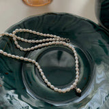 Natural Pearl Silver Bead 925 Sterling Silver Pendant Necklace Women