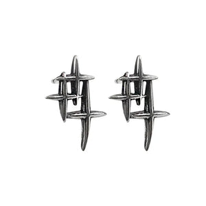 925 Silver Geometric Stud Earrings Minimalist Women's Jewelry