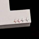S925 Silver Stars Stud Earrings Women Party Jewelry