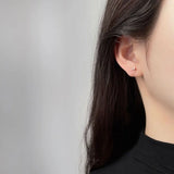 S925 Silver Stars Stud Earrings Women Party Jewelry