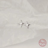 S925 Silver Stars Stud Earrings Women Party Jewelry