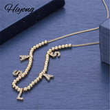 HIBODY 6 mm Pave Letter Necklaces Personalized Jewelry Necklaces With Names