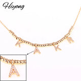 HIBODY 6 mm Pave Letter Necklaces Personalized Jewelry Necklaces With Names