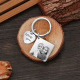 HIBODY Photo Text Calendar Keychain Personalized