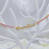 HIBODY Personalized Name Necklace Zircon Ladies Alphabet Necklace