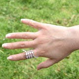 HIBRID Water Drop CZ Pave Engagement Ring