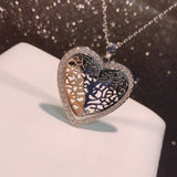 CZ Heart Pendant Necklace for Women Party Accessories N-779