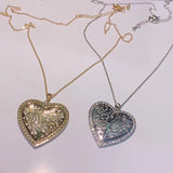 CZ Heart Pendant Necklace for Women Party Accessories N-779