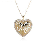 CZ Heart Pendant Necklace for Women Party Accessories N-779