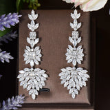 Clear Zirconia Cubic Zirconia Crystal Drop Earrings for Women E-44