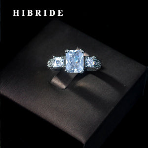 CZ Long Full Finger Cubic Zircon Silver Wrap Ring R-08