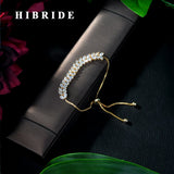 Crescent CZ Crystal Bracelet for Women Adjustable Girlfeiend Jewelry