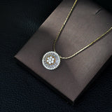Micro Pave Zirconia Pendant Necklace Wedding Jewelry