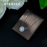 Micro Pave Zirconia Pendant Necklace for Women Wedding Jewelry