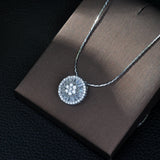 Micro Pave Zirconia Pendant Necklace for Women Wedding Jewelry