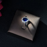 Green Crystal Engagement Party Ring with Zirconia Stones R-09