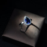 Green Crystal Engagement Party Ring with Zirconia Stones R-09