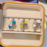 Micro Pave CZ Finger Rings for Women Bridal Party Jewelry R-298