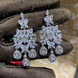 Water Drop CZ Dangle Earrings Bridal Jewelry E-520