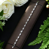 Water Drop Shape Strand Bracelet with Cubic Zirconia for Women