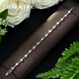 Water Drop Shape Strand Bracelet with Cubic Zirconia for Women