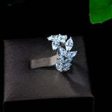 Women Party CZ Cocktail Ring R-16