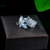 Women Party CZ Cocktail Ring R-16