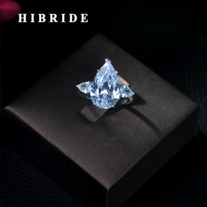 Famous Women CZ Wedding Crown Rings R-14