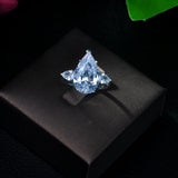 Famous Women CZ Wedding Crown Rings R-14