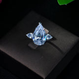 Famous Women CZ Wedding Crown Rings R-14